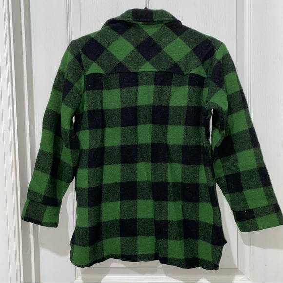 Egmont Ranger Wool Bush shirt 1/2 zip jacket kids 14 16 New Zealand Green plaid - Picture 3 of 7
